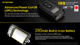 NITECORE 500 LUMEN USB-C RECHARGEABLE KEYCHAIN FLASHLIGHT BLACK - TINI2