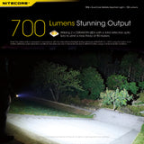 NITECORE 700 LUMEN RECHARGEABLE KEYCHAIN FLASHLIGHT BLACK - TIP SE BLACK