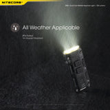 NITECORE 700 LUMEN RECHARGEABLE KEYCHAIN FLASHLIGHT BLACK - TIP SE BLACK