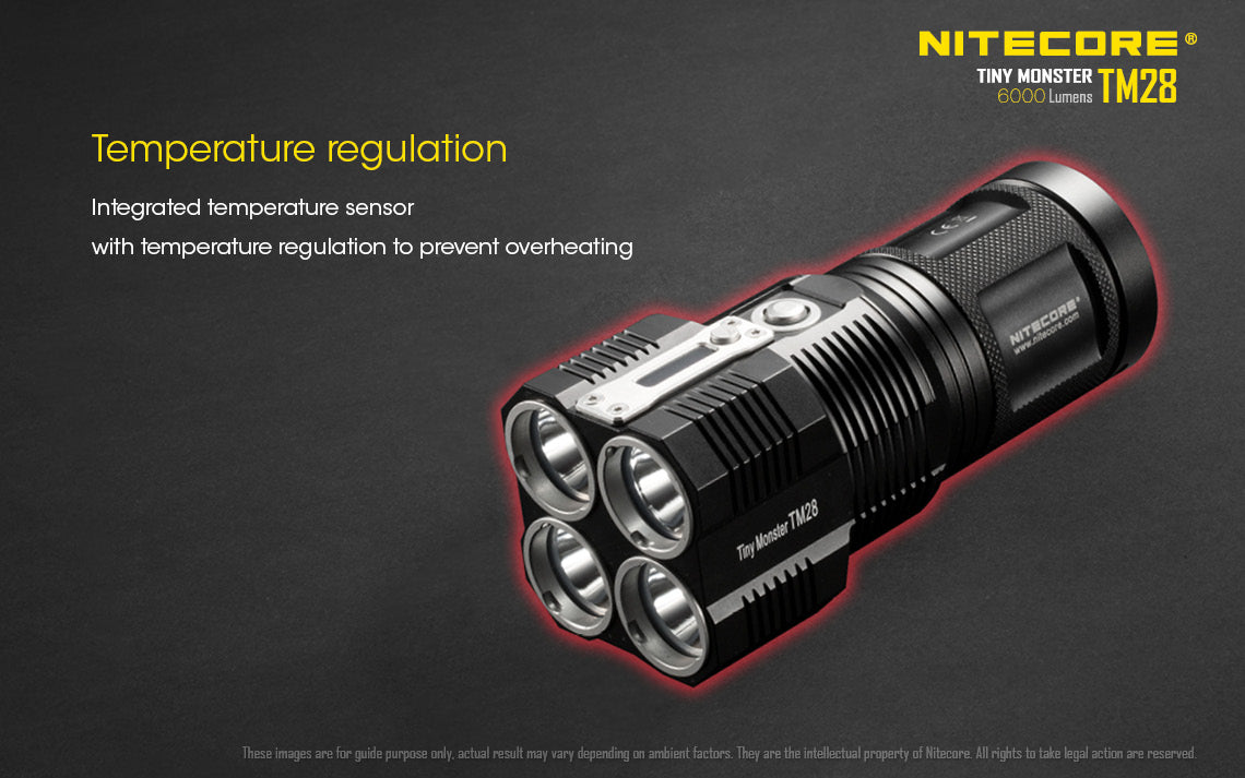 NITECORE 6000 LUMEN RECHARGEABLE FLASHLIGHT WITH NBP68HD BATTERY PACK - TM28SET