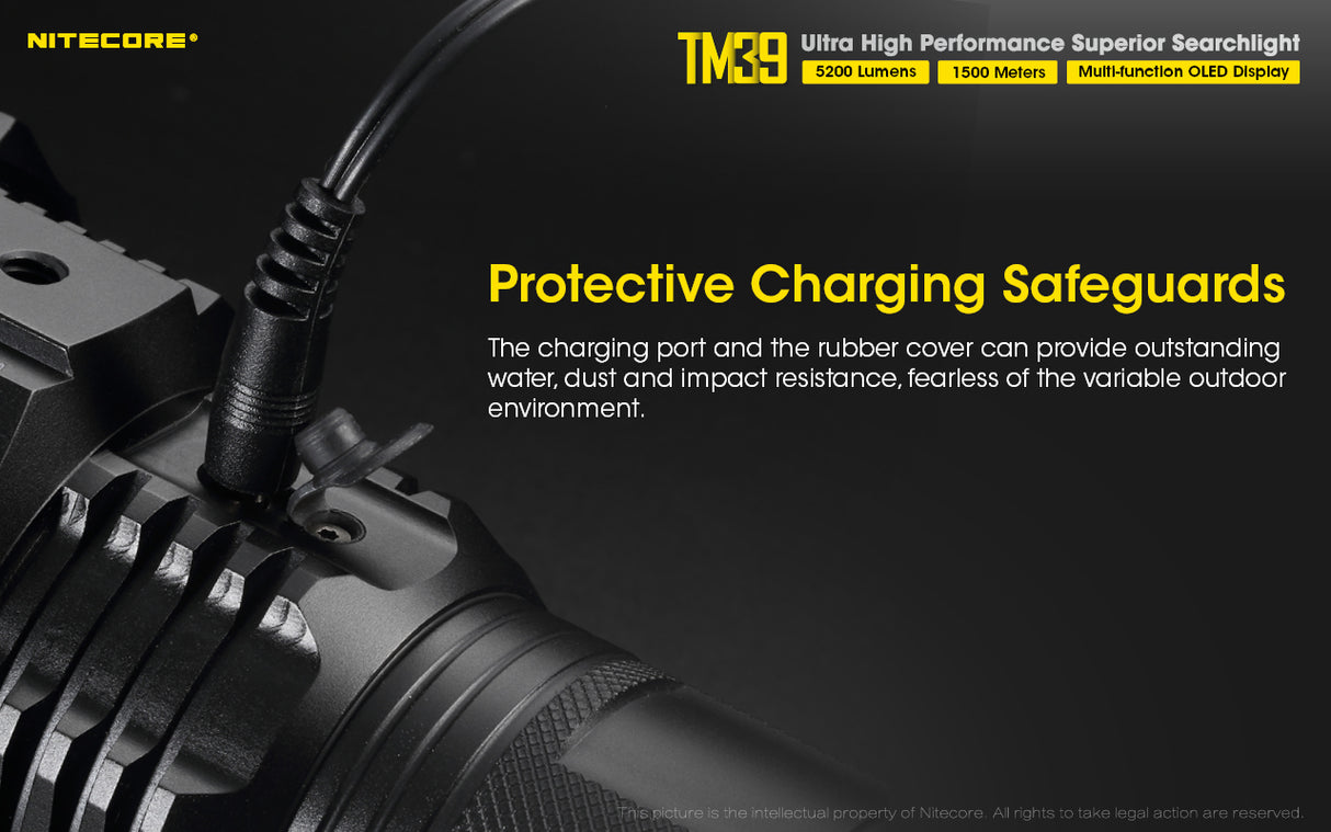 NITECORE TM39 5200 LUMEN LONG THROW RECHARGEABLE FLASHLIGHT - TM39
