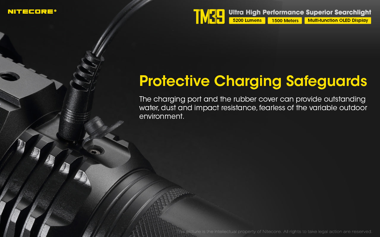 NITECORE TM39 5200 LUMEN LONG THROW RECHARGEABLE FLASHLIGHT - TM39