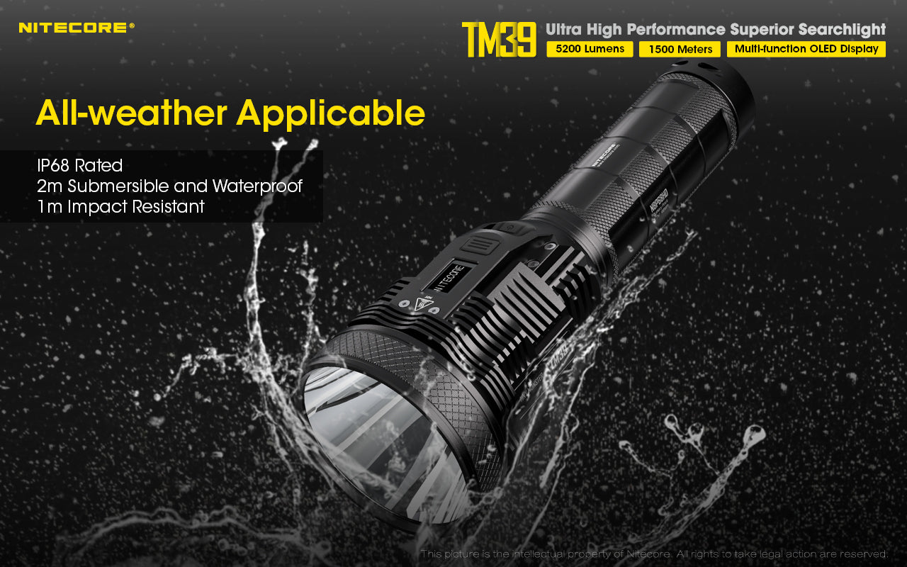 NITECORE TM39 5200 LUMEN LONG THROW RECHARGEABLE FLASHLIGHT - TM39
