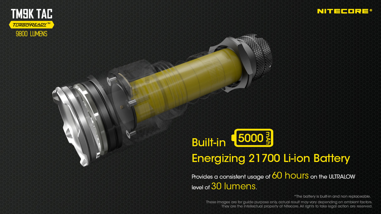 NITECORE TM9K TAC 9800 LUMEN USB-C RECHARGEABLE FLASHLIGHT - TM9KTAC