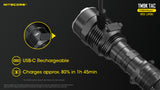 NITECORE TM9K TAC 9800 LUMEN USB-C RECHARGEABLE FLASHLIGHT - TM9KTAC
