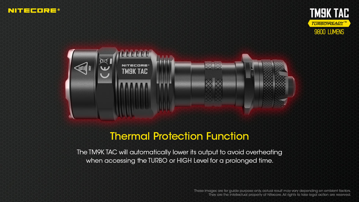 NITECORE TM9K TAC 9800 LUMEN USB-C RECHARGEABLE FLASHLIGHT - TM9KTAC