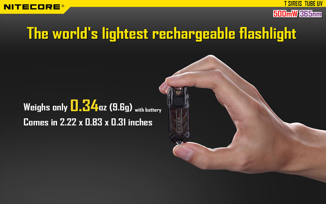 NITECORE TUBE UV RECHARGEABLE KEYCHAIN LIGHT - TUBE UV