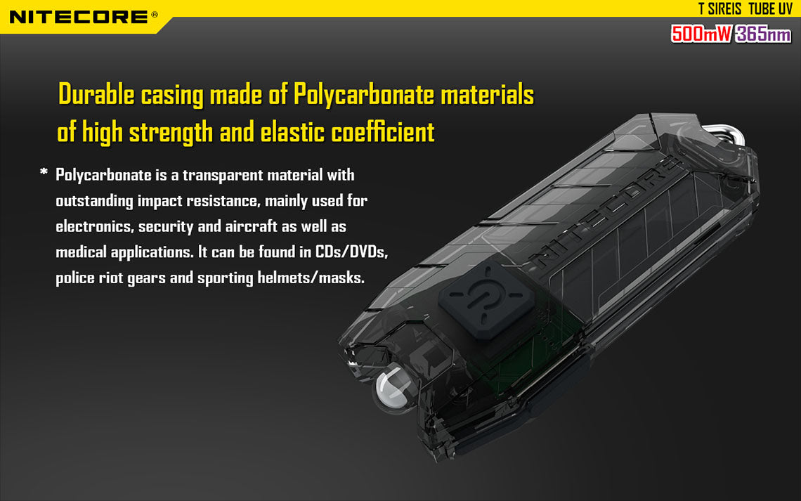 NITECORE TUBE UV RECHARGEABLE KEYCHAIN LIGHT - TUBE UV
