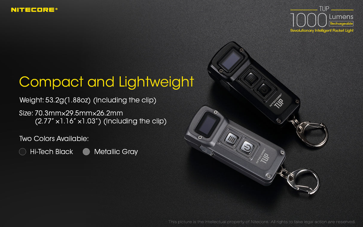 NITECORE RECHARGEABLE KEYRING LIGHT BLACK - TUP BLACK