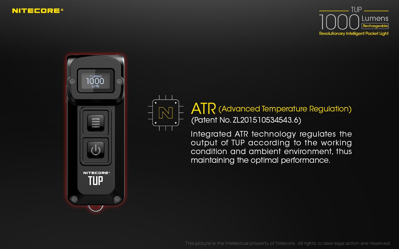 NITECORE RECHARGEABLE KEYRING LIGHT BLACK - TUP BLACK