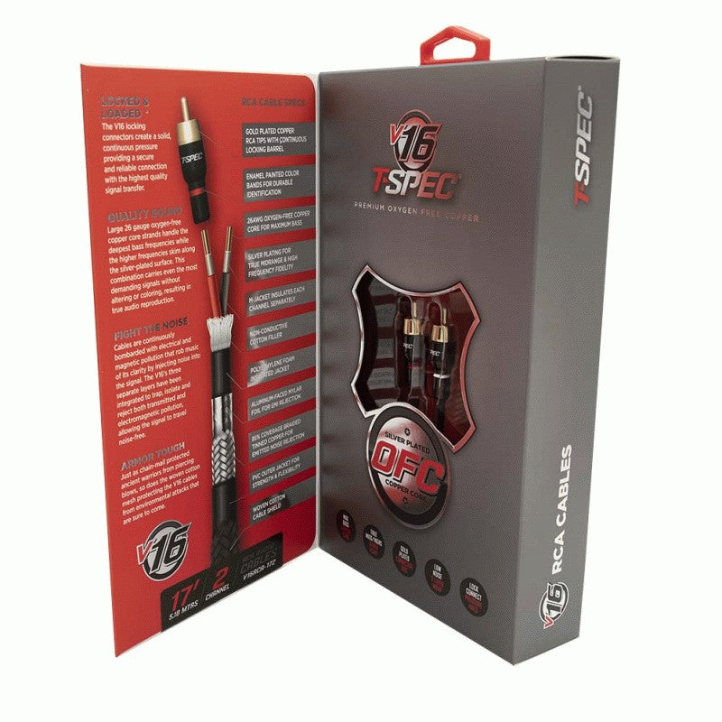 T-SPEC BY METRA V16 SERIES RCA CABLE 5.1 METRE - V16RCA-172