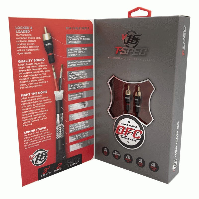 T-SPEC BY METRA V16 SERIES RCA CABLE 0.91 METRE - V16RCA-32