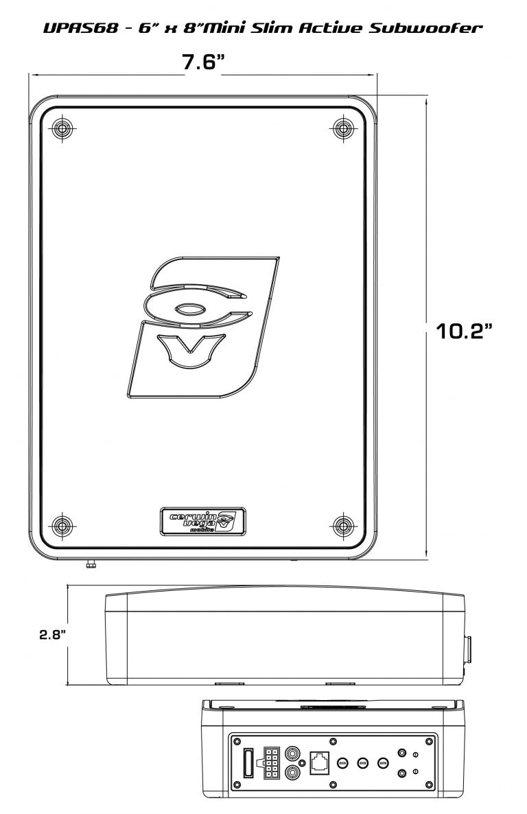 CERWIN VEGA 6X8" ACTIVE UNDERSEAT SUBWOOFER 100W RMS / 300W MAX - VPAS68