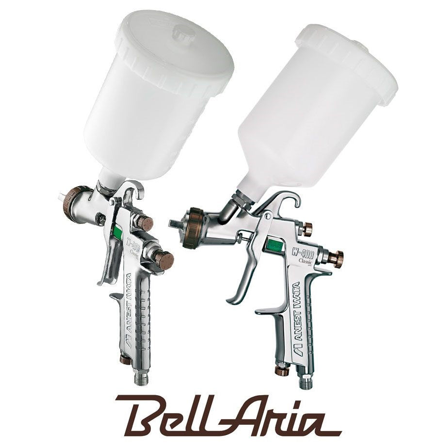 IWATA GRAVITY SPRAYGUN W400 BELL ARIA 1.4MM + 600ML POT - W400BA144GC