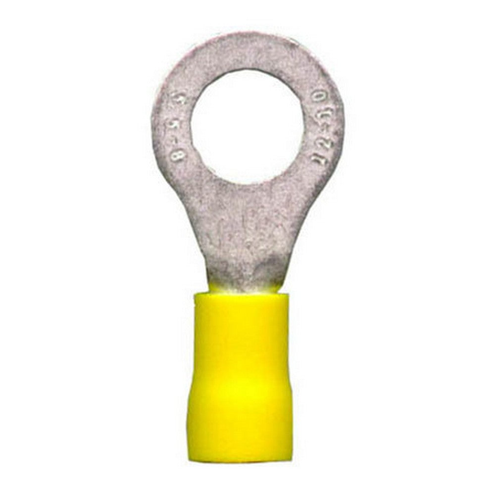 YELLOW RING CRIMP TERMINALS 8.4MM - PACK OF 100 - WCI141
