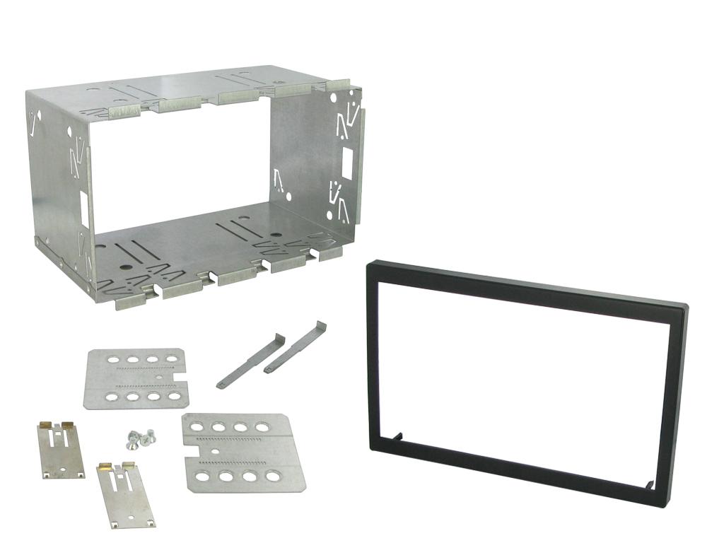 FITTING KIT UNIVERSAL DOUBLE DIN CAGE 110MM (TRIM BLACK) - YE-ISO3