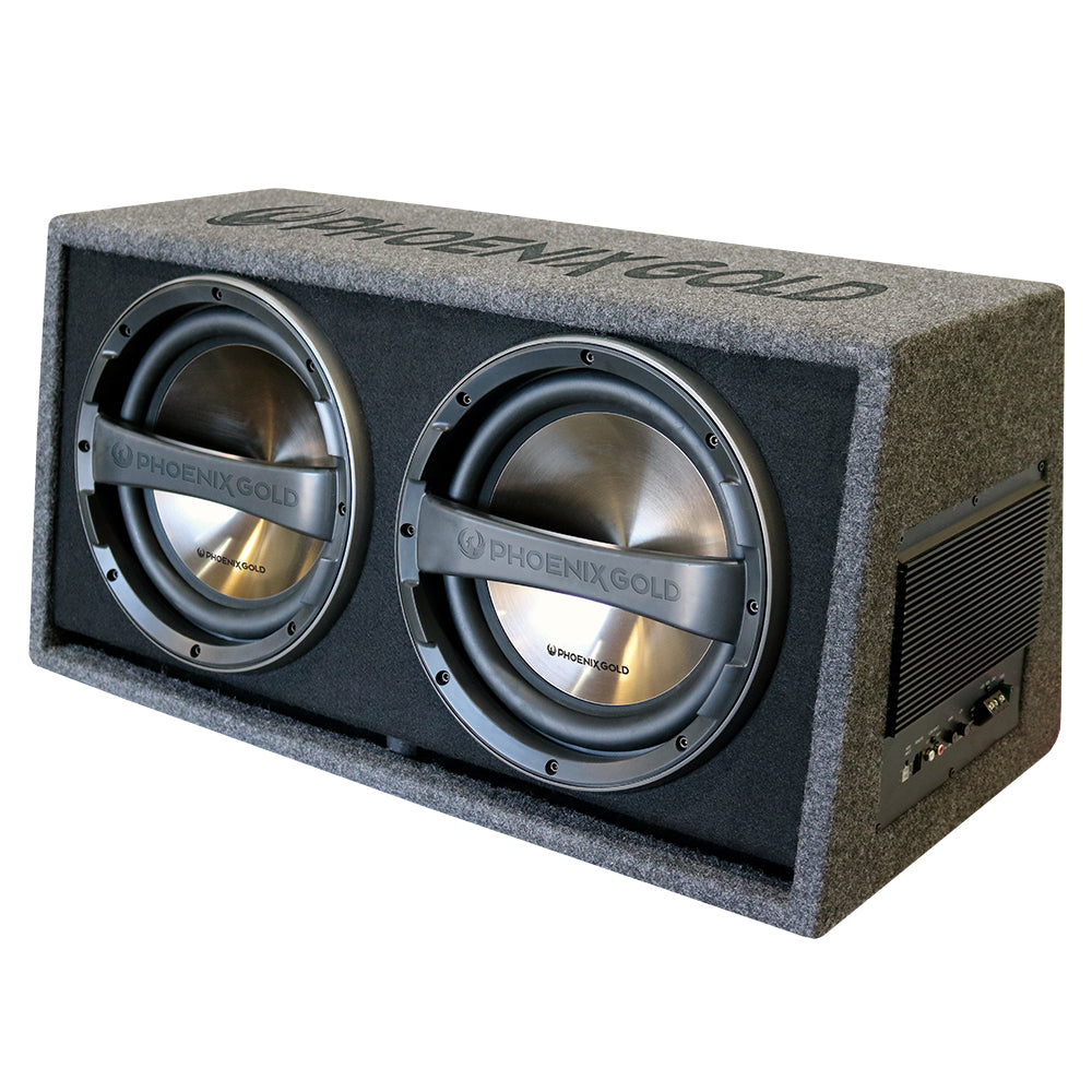 PHOENIX GOLD 12" ACTIVE DUAL SUBWOOFER ENCLOSURE 2000W MAX - Z212ABV2