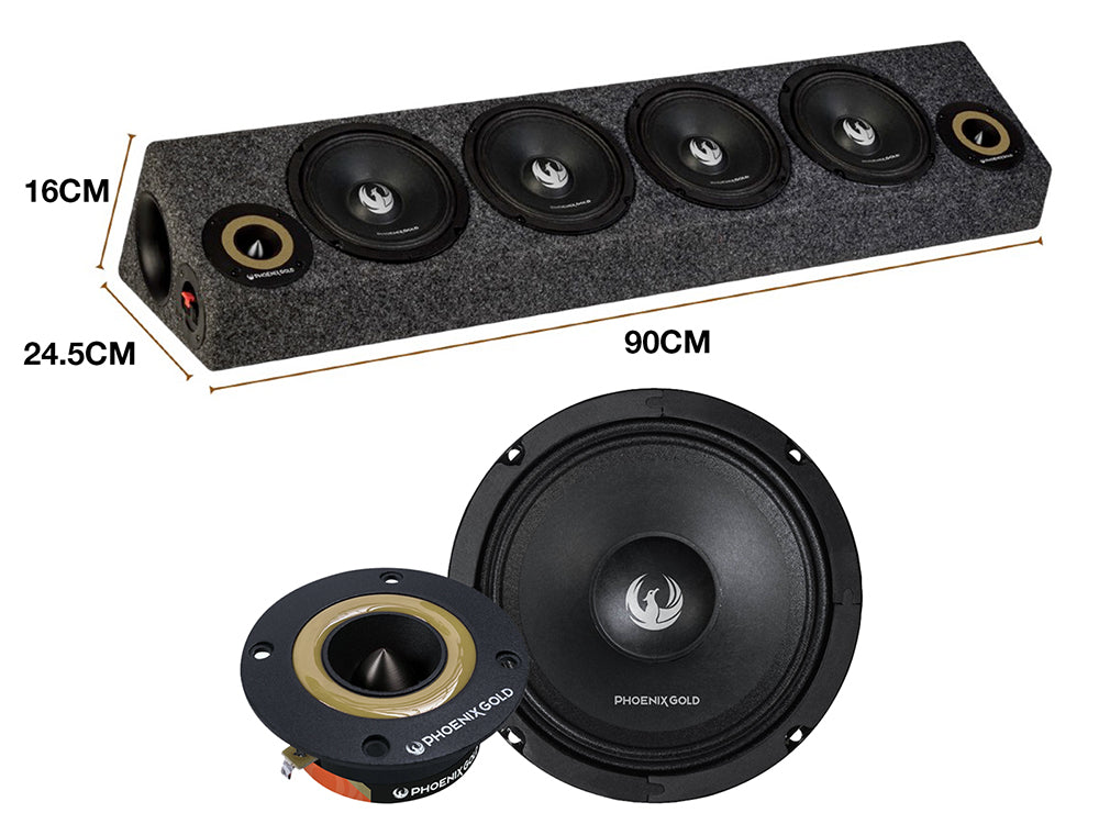PHOENIX GOLD SPEAKERS AND BOX 1520W MAX HIGH SPL AUDIO - ZPROB654