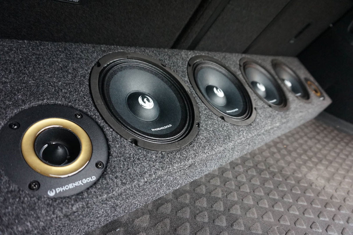 PHOENIX GOLD SPEAKERS AND BOX 1520W MAX HIGH SPL AUDIO