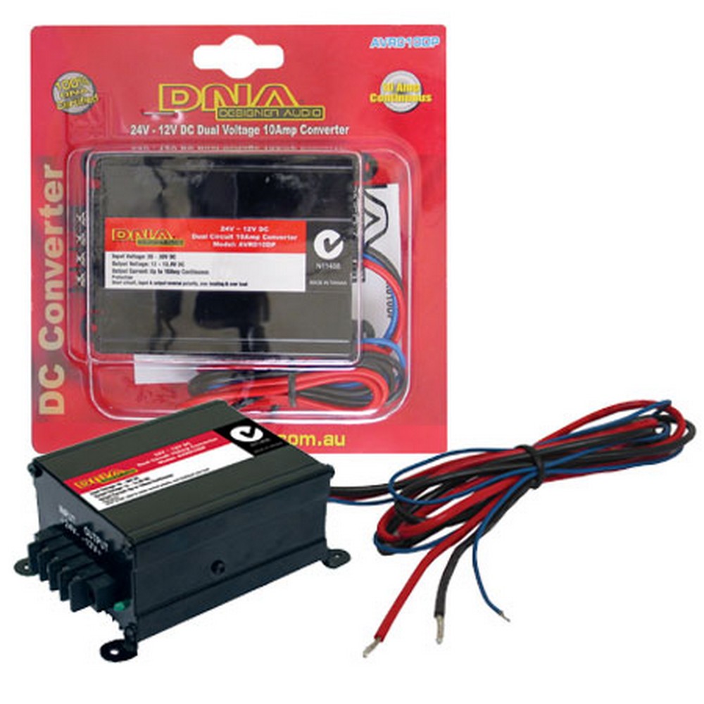 VOLTAGE REDUCER 24V TO 12V @ 10 AMPS CONTINUOUS DUAL OUTPUT - AVR010DP