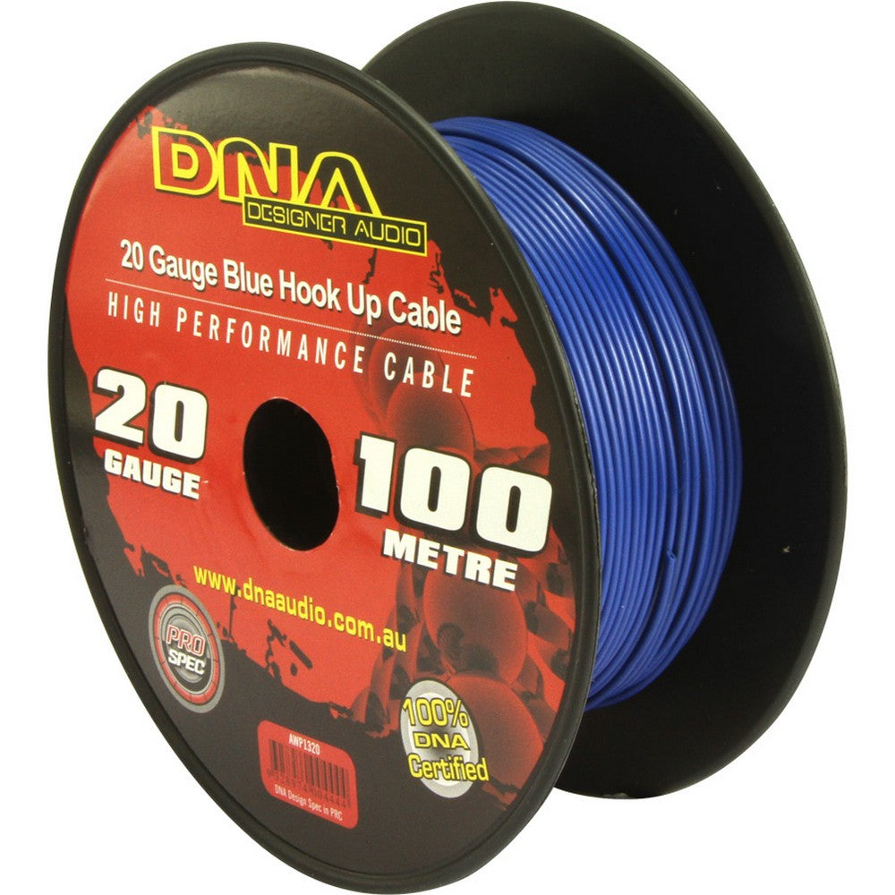 DNA CABLE 20 GAUGE HOOK UP CABLE BLUE 100MTR - AWP1320