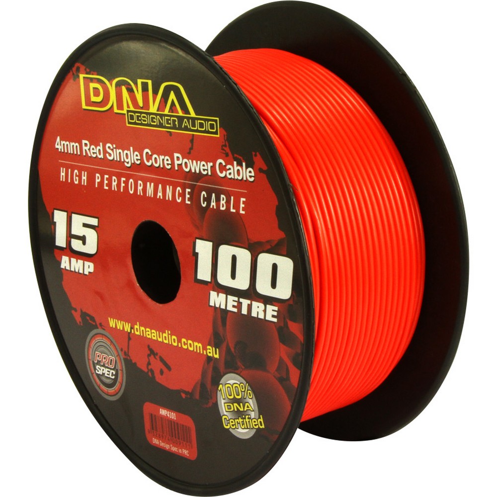 DNA CABLE 15 GAUGE SINGLE CORE CABLE RED 100MTR - AWP4101