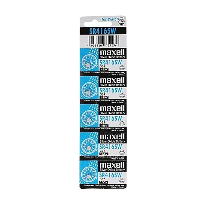 MAXELL SILVER OXIDE SR712SW WATCH BATTERY BUTTON CELL 5 PACK - MX346