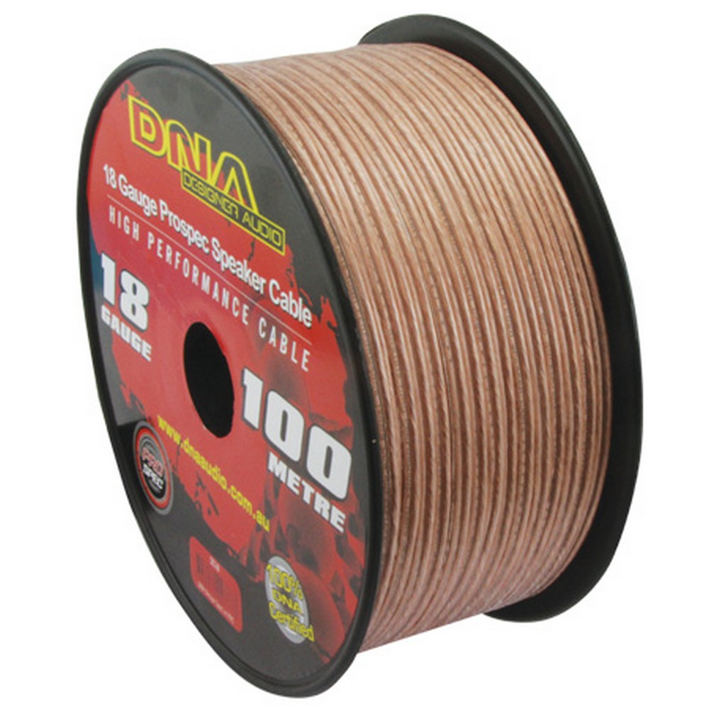 DNA CABLE 18 GAUGE SPEAKER CABLE TRANSUCENT 100MTR - SC18