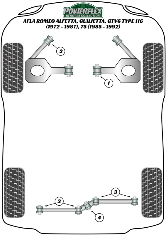 Alfa Romeo Alfetta, Giulietta, GTV6 Type 116 , 75  Rear Watts Linkage Arm Bush