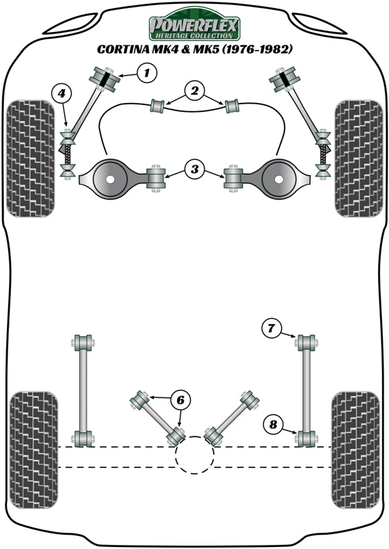 Ford Cortina Mk4,5 (1976-1982) Rear Upper Arm Void Bushes