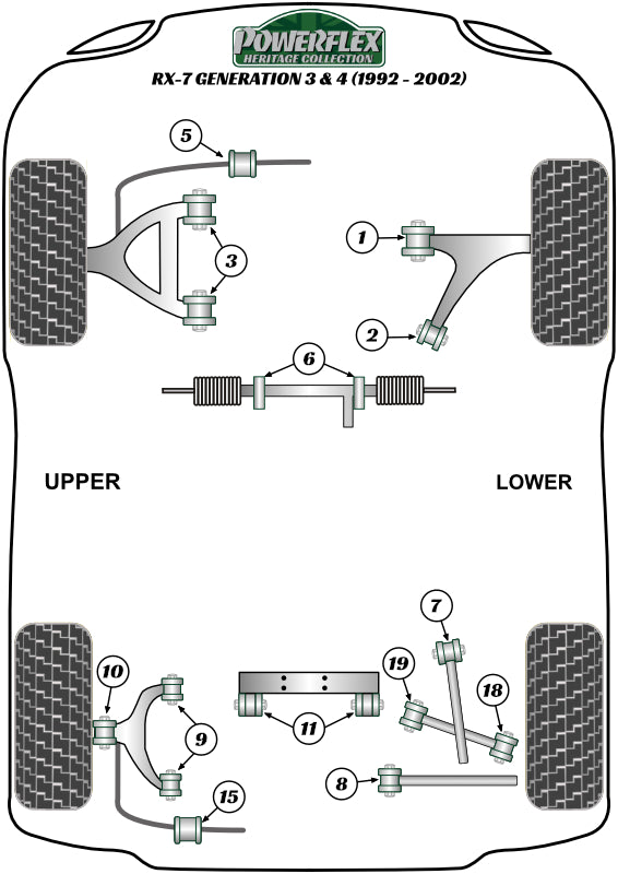 Mazda RX-7 Gen 3 - FD3S (1992-2002) Rear Toe Adjuster Outer Bush