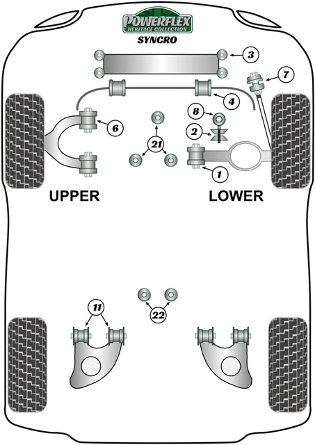 Volkswagen Transporter Front Lower TCA Inner Bush