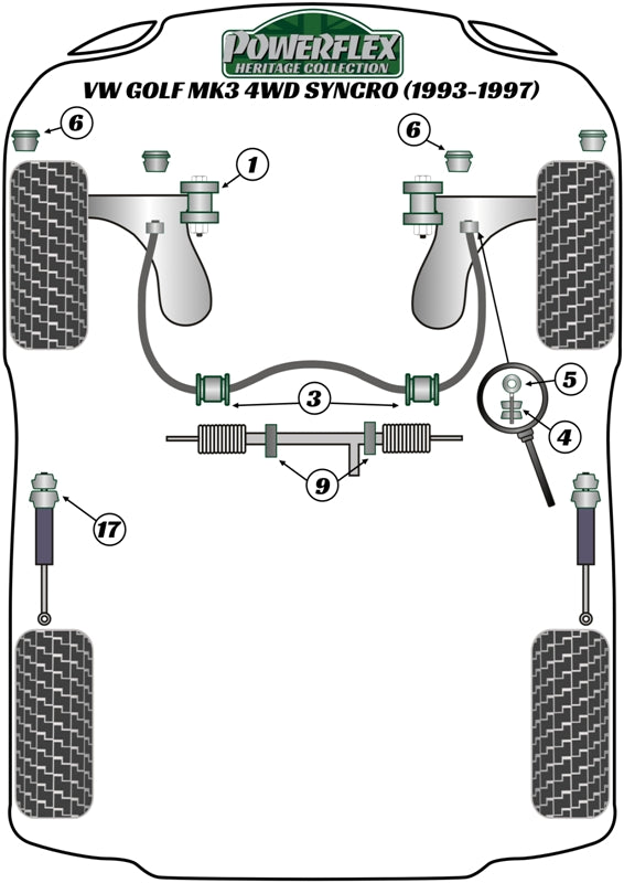 Volkswagen Rear Diff Rear Mounting Bush
