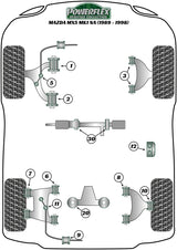 Mazda MX-5, Miata, Eunos Rear Lower Inner Wishbone Bush