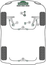 Saab Rear Link Rod to Chassis Bush