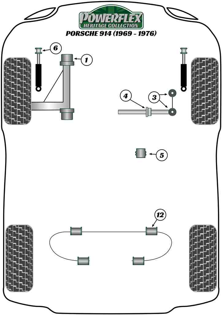 Porsche Front Stabiliser Bar Bush 15mm