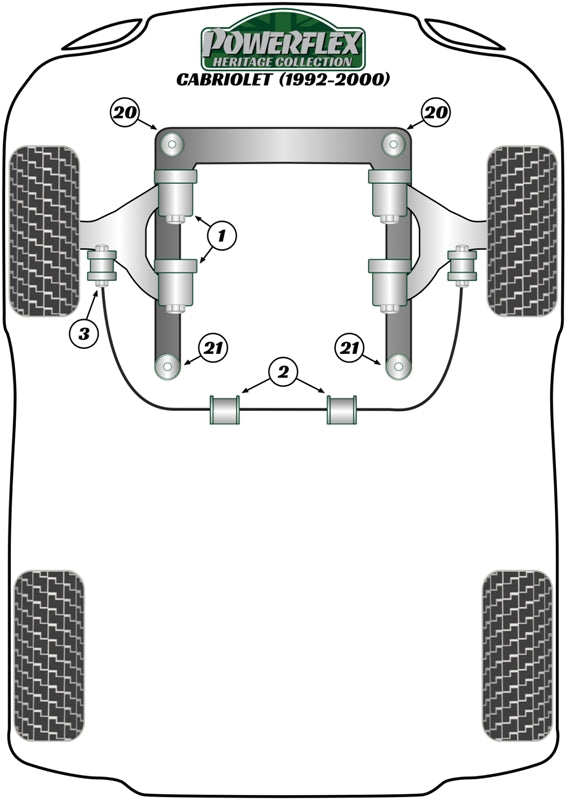 Audi 80 / 90 - inc S2/RS2 & Quattro (1976 - 2000) Front Subframe Front Bush 12mm