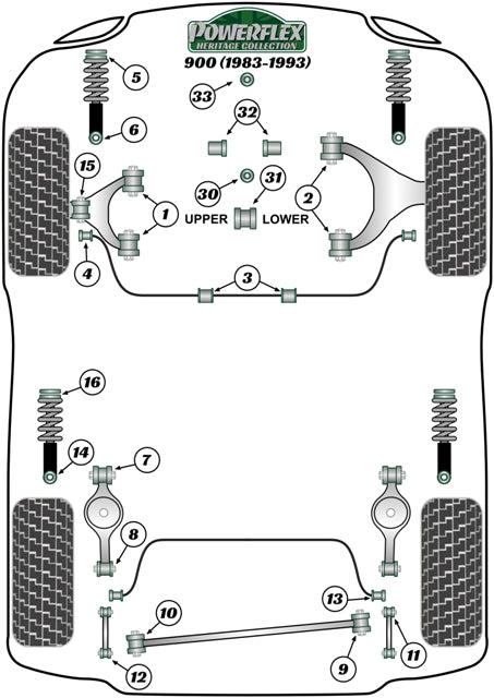 Saab Rear Link Rod to Axle Bush