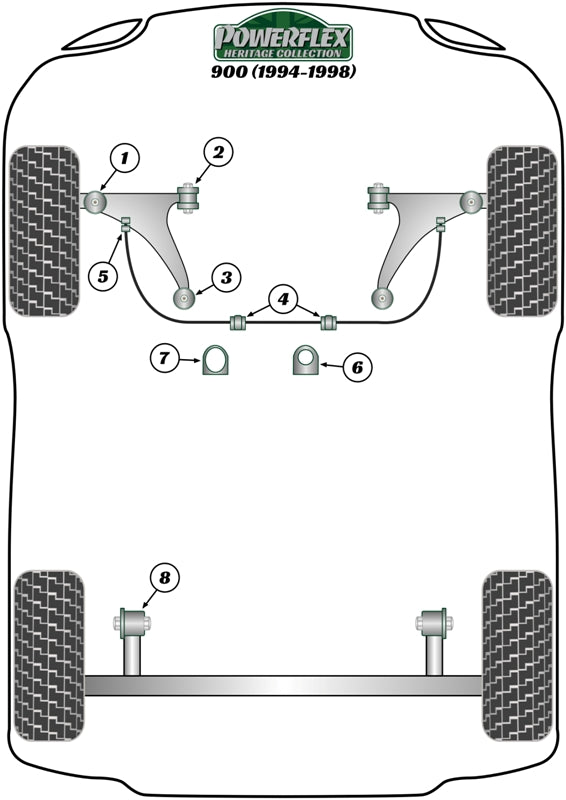 Saab Front Anti Roll Bar Drop Link Bush
